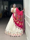 LNB1601 Khadi Cotton With Sequins And Thread Embroidery Work Lehenga With Blouse Dupatta Bulk Orders In India